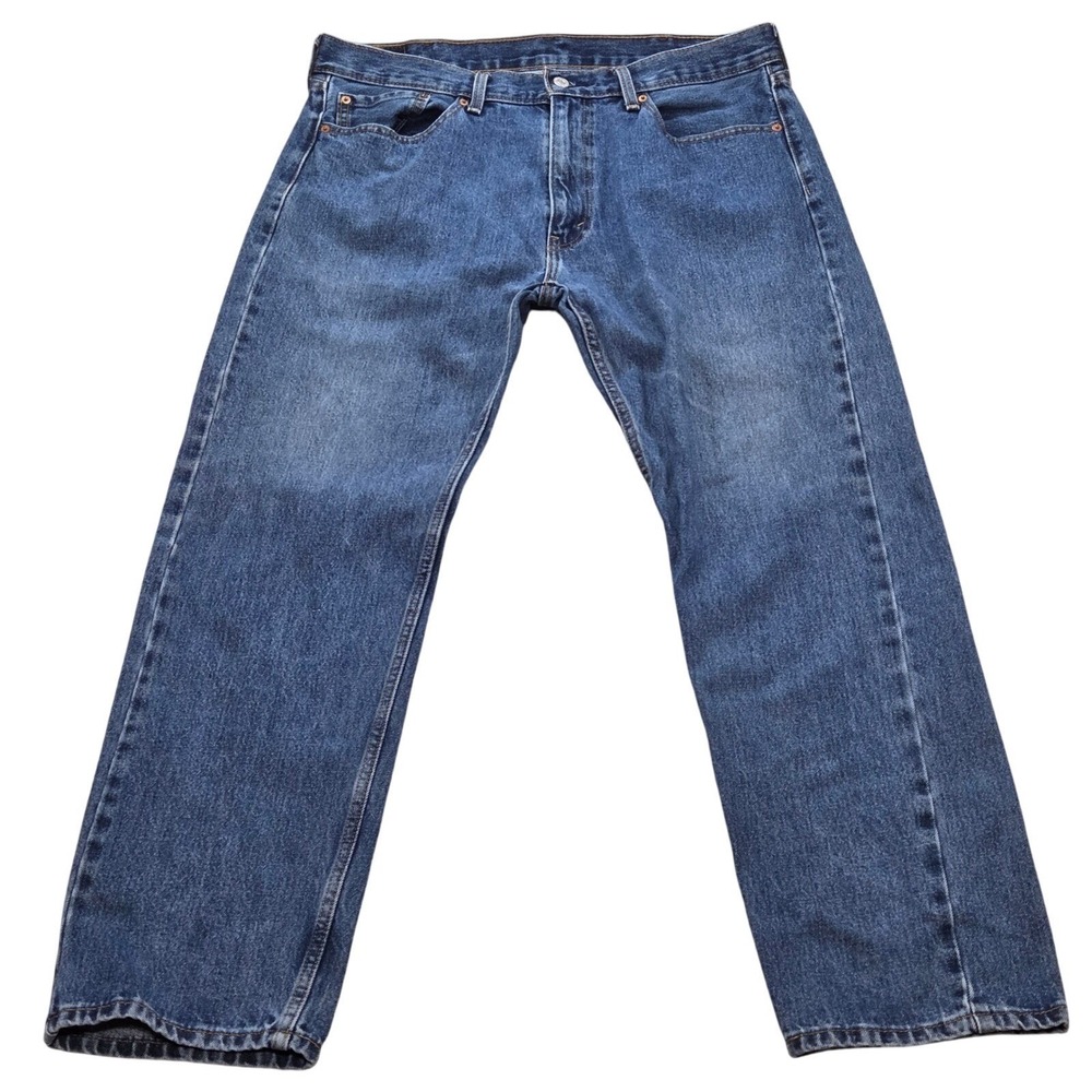 Levis 505 Classic Regular Fit Straight Leg Mens Blue Jeans Pants 38x32